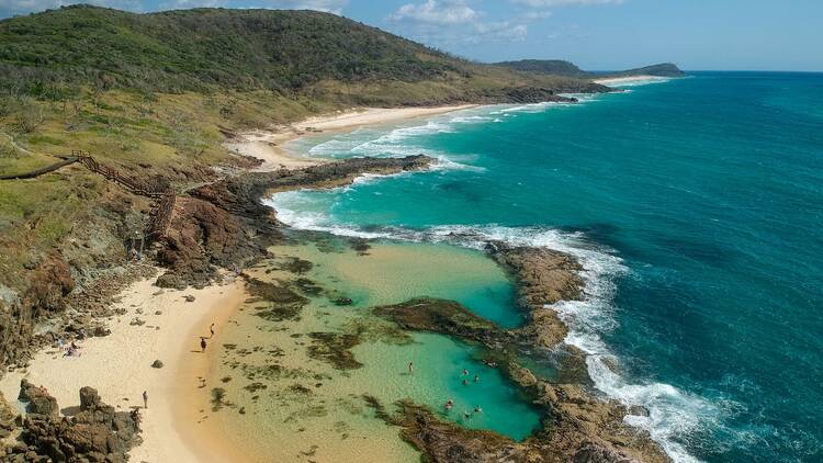 Aerial shot of rockpools