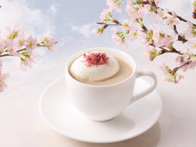 Ueshima Coffee Sekiyama Sakura Milk Coffee