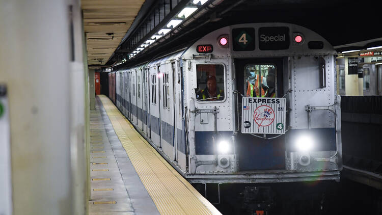 Vintage train to Yankee Stadium