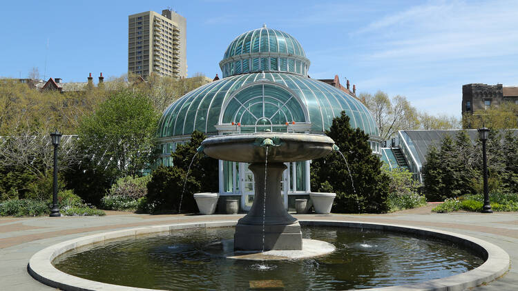 Palm house in Brooklyn Botanic Garden on April 23, 2013. 