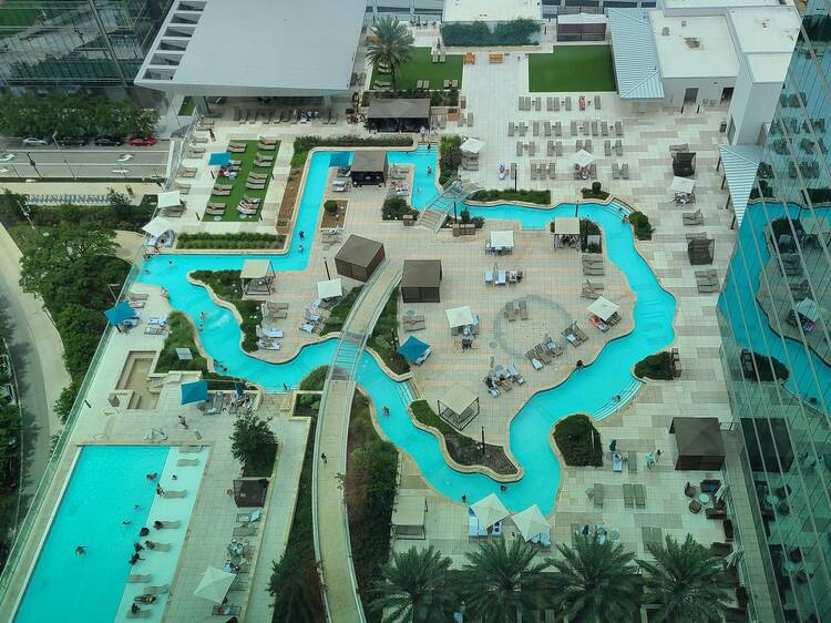 Relax poolside at the Marriott Marquis