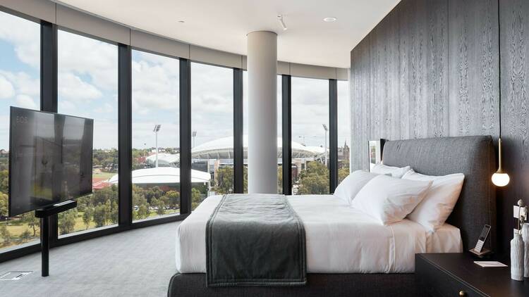 bedroom suite with river view