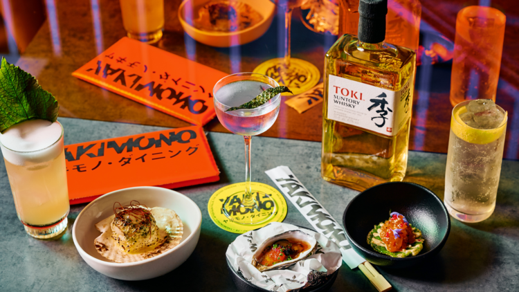 Full cocktail and bite pairing at Yakimono 