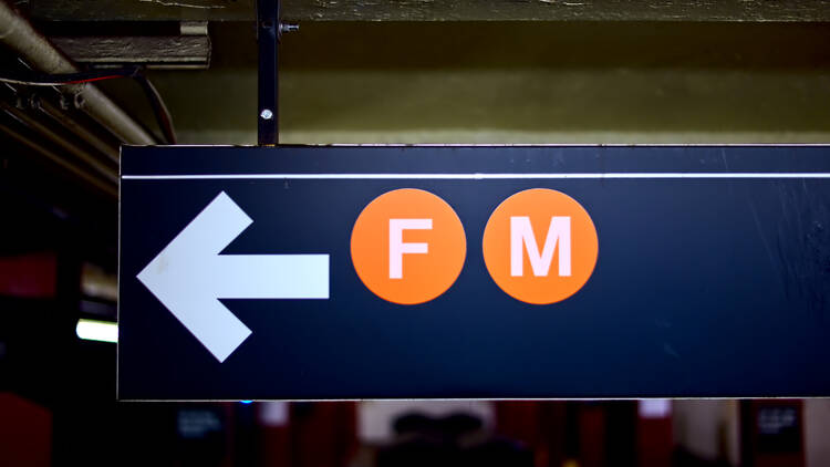 F and M trains on NYC subway
