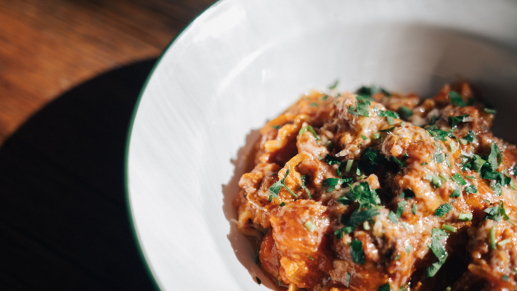 A delicious looking bowl of food at Zafferano