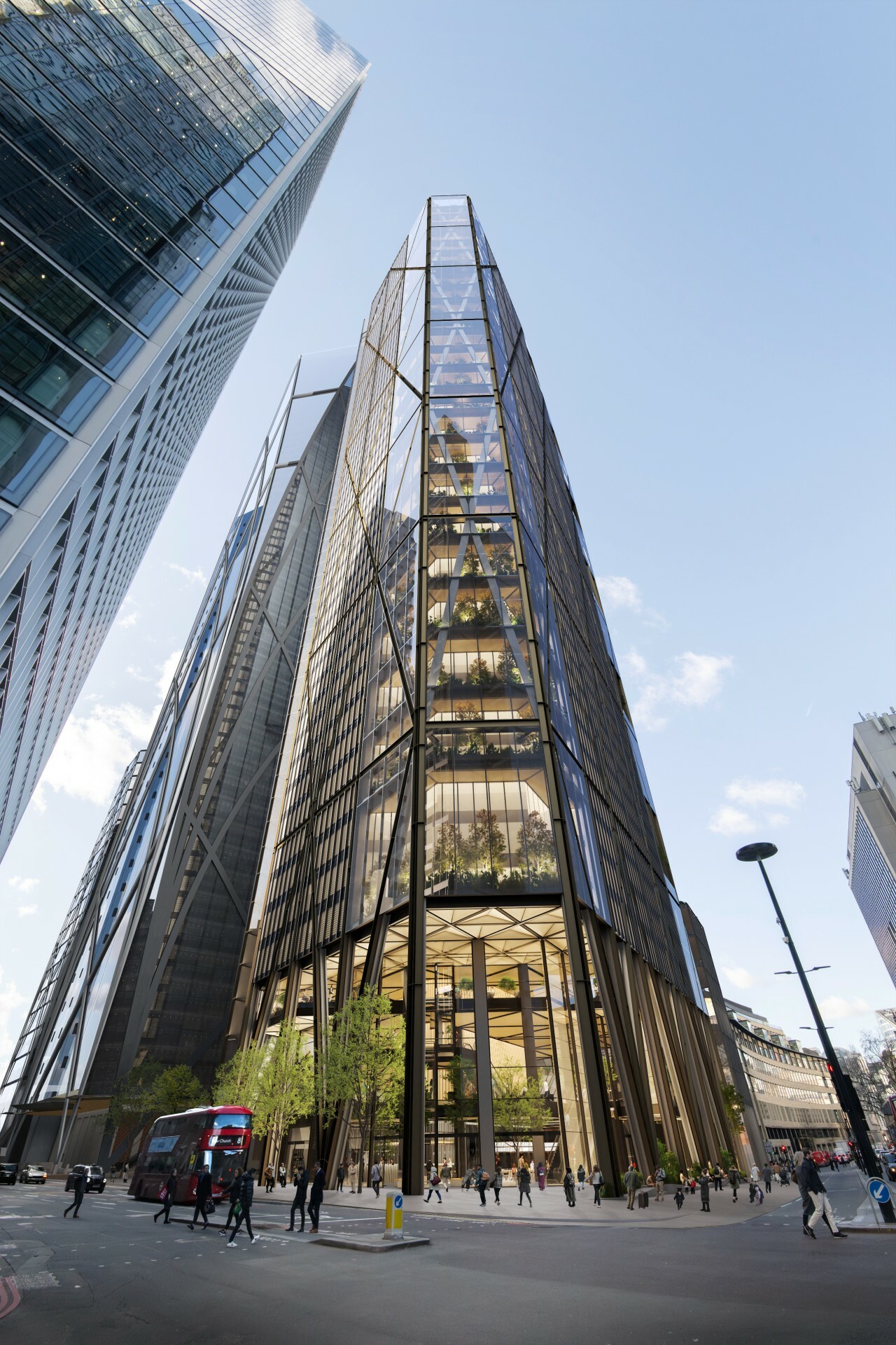 Street view of the new 99 Bishopsgate tower