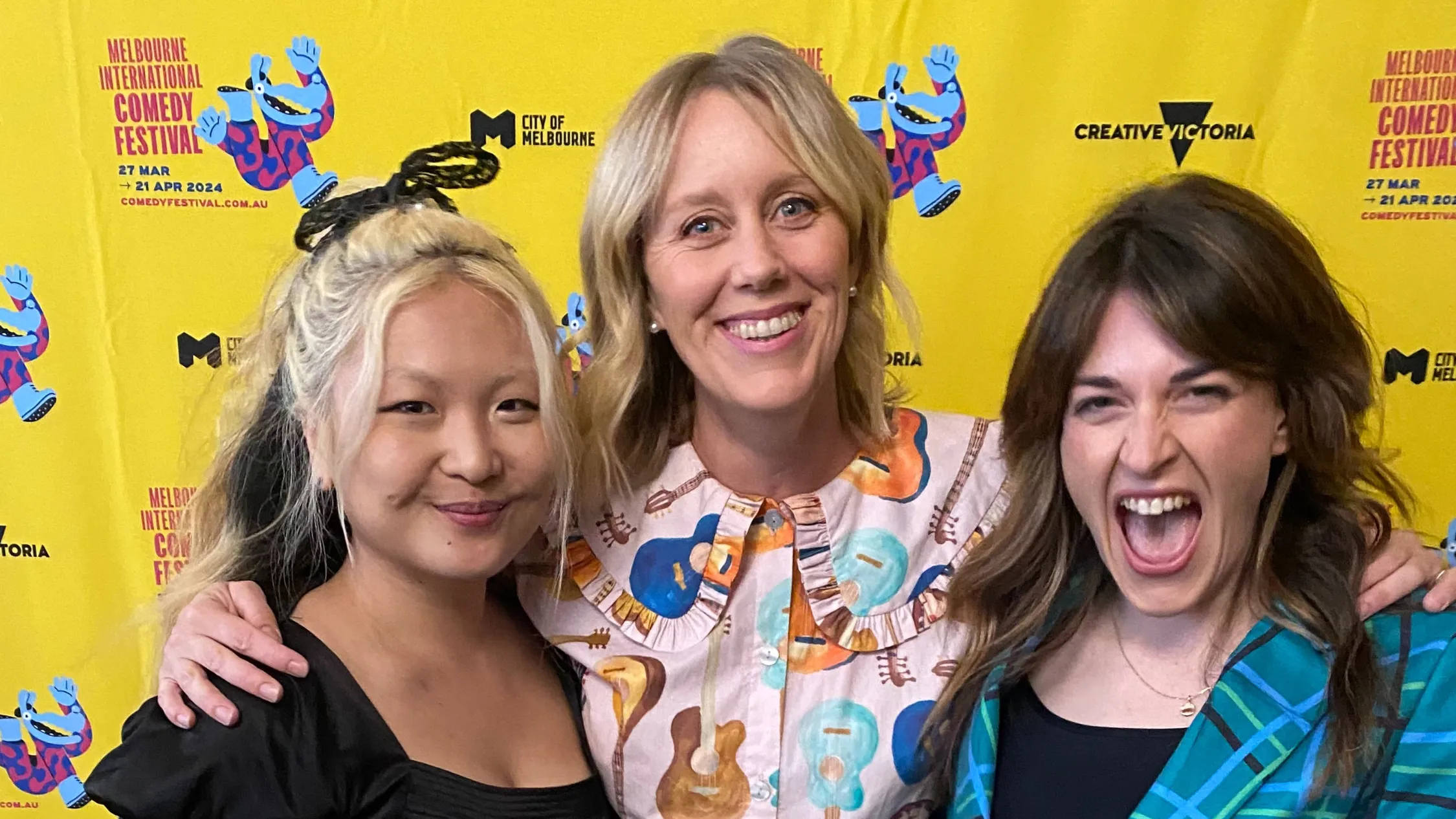 Claire Hooper with Grace Zhang and Nicolette Minster