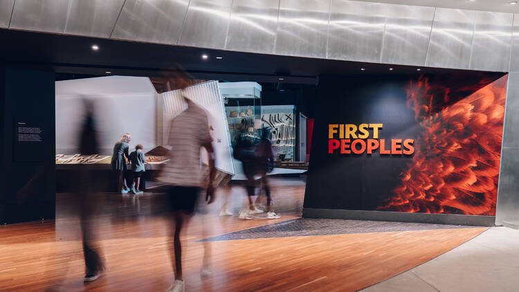 The First Peoples exhibit at Melbourne Museum entrance