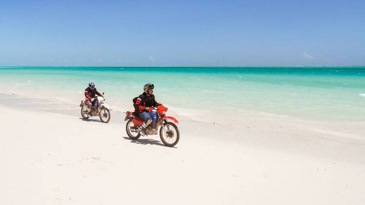 Motorcycle across the beautiful north coast of Madagascar