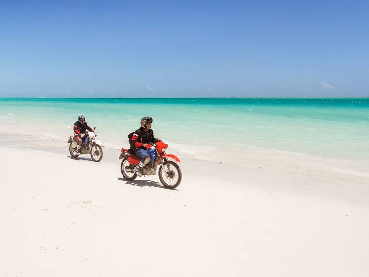 Motorcycle across the beautiful north coast of Madagascar