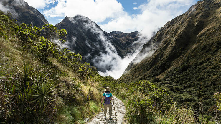 Take the well-trodden Inca Trail to the ancient ruins of Machu Picchu