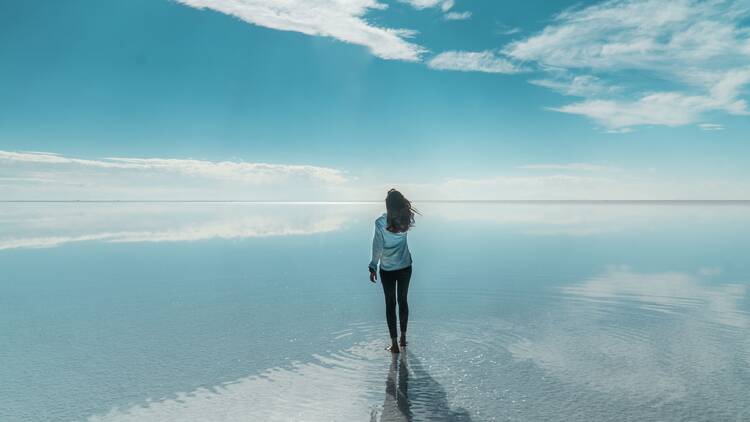 Walk through the clouds in Bolivia’s salt flats