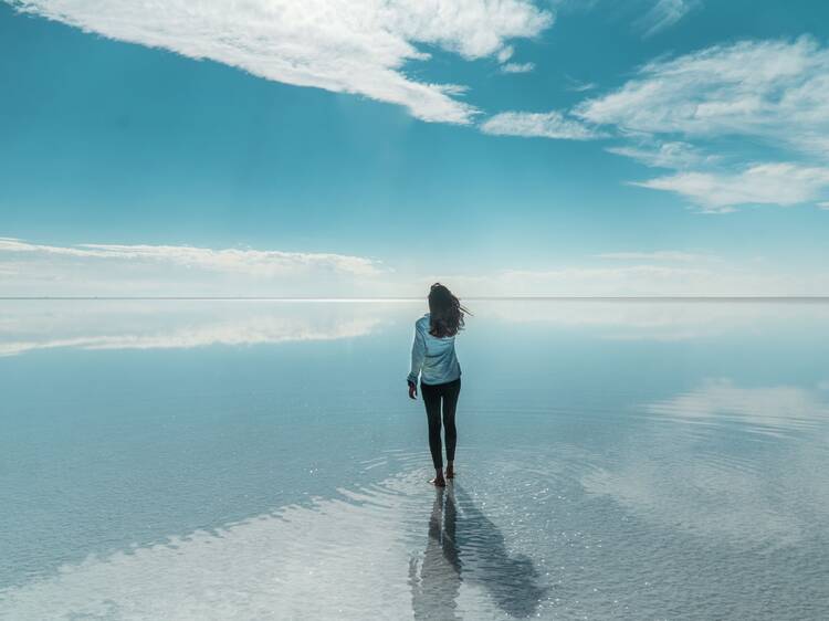 Walk through the clouds in Bolivia’s salt flats