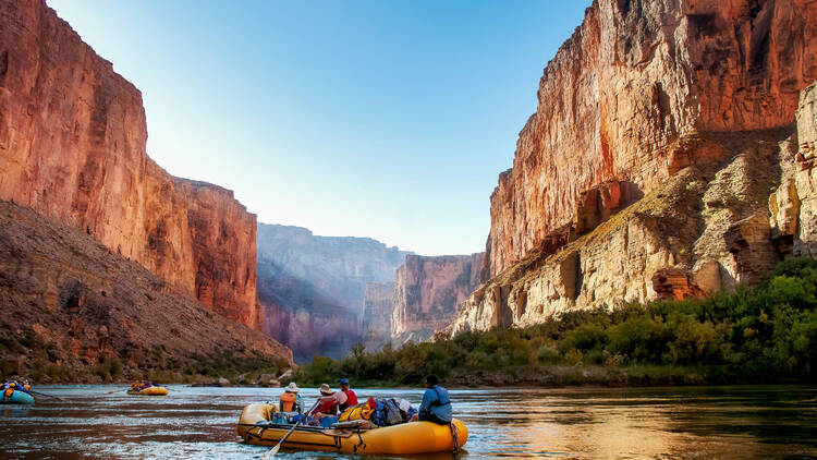 Surround yourself with natural beauty as you whitewater raft down the Colorado river