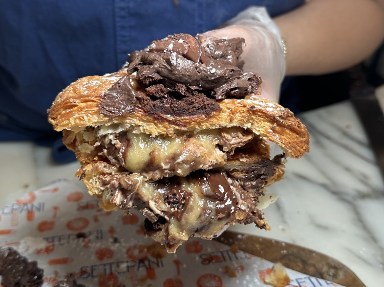 This insanely decadent Kinder croissant will be available in NYC this weekend only