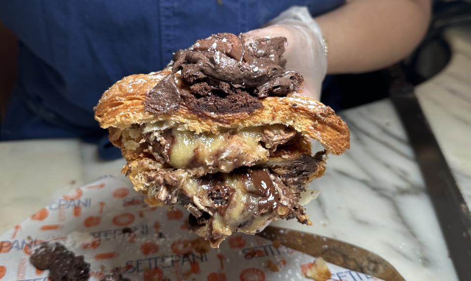 This insanely decadent Kinder croissant will be available in NYC this weekend only