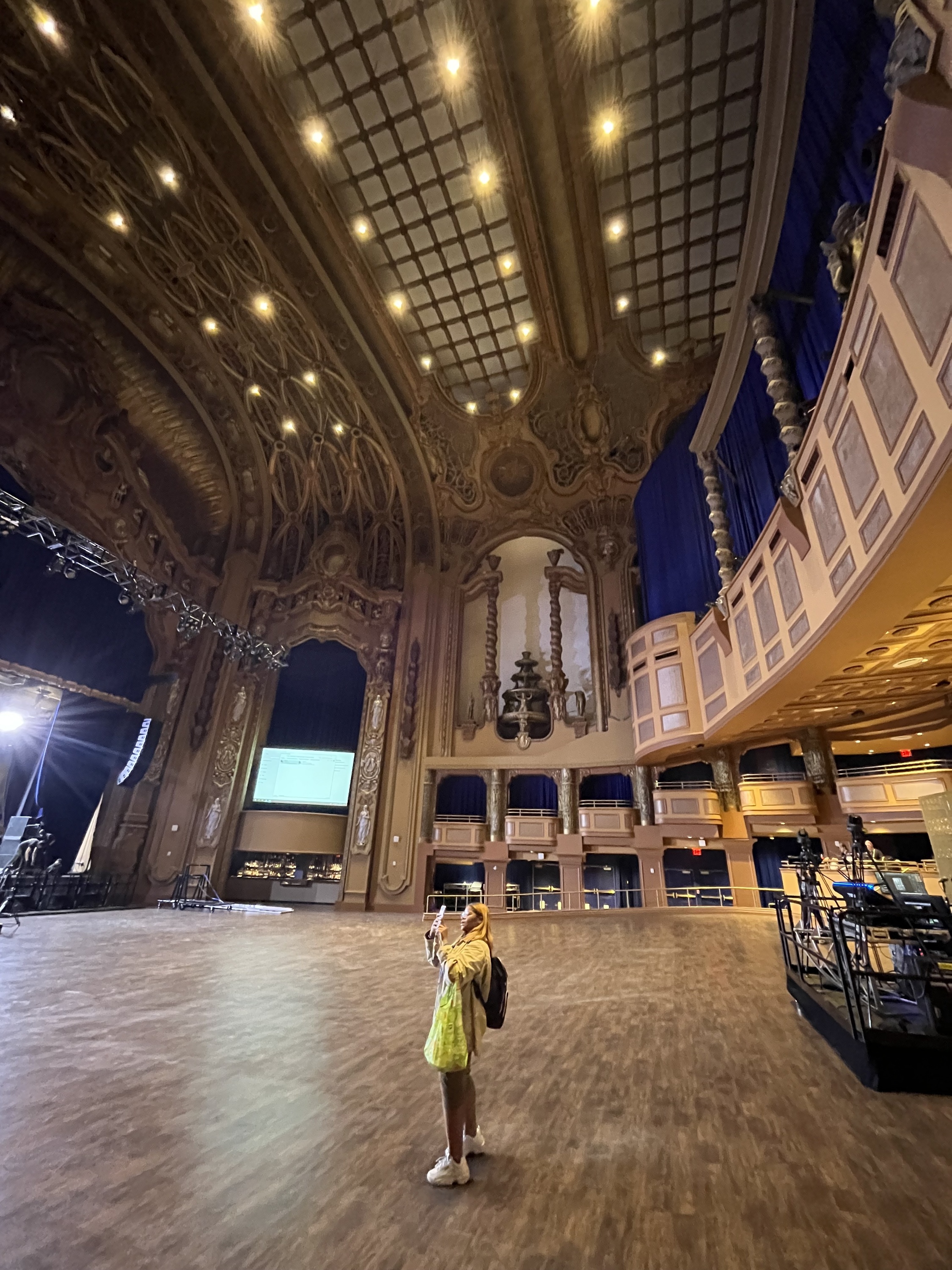 inside of an empty theater