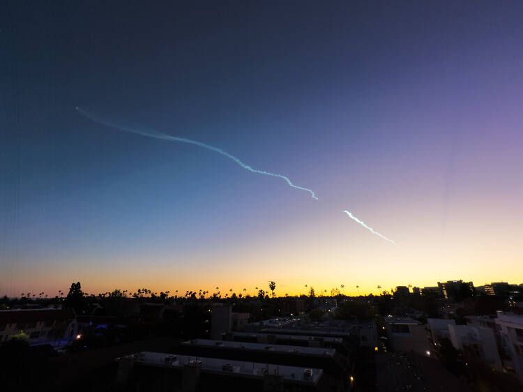 Don’t worry about that strange light above L.A. It was just another SpaceX rocket launch.