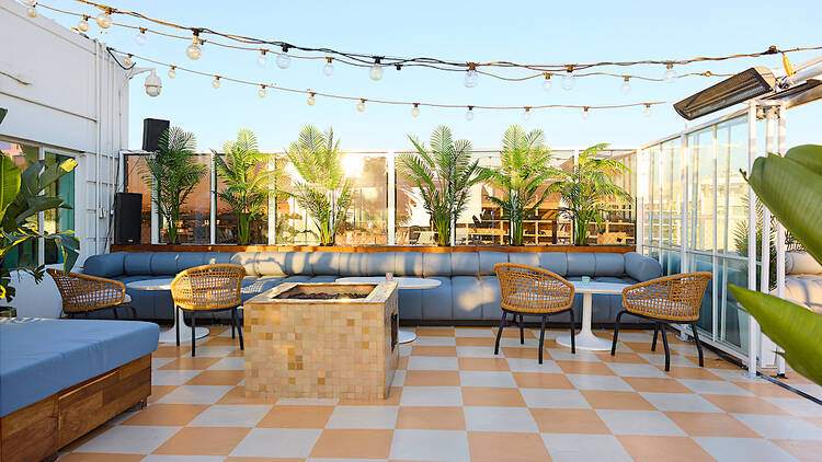 The Coco Club outdoor lounge and fire pit