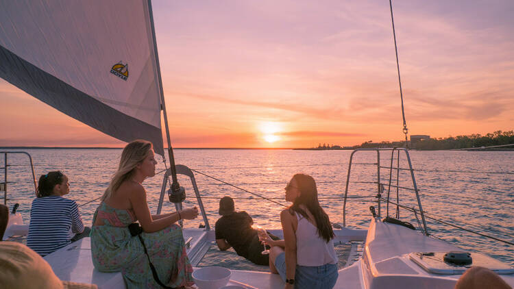 Tropical evenings on the water