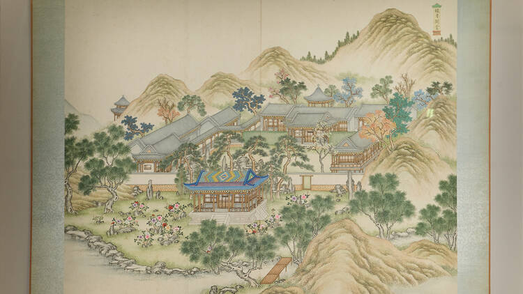 “Engraved Moon and Unfolding Clouds” from Spring Everlasting on the Abode of the Immortals, Yuan Ming Yuan exhibition