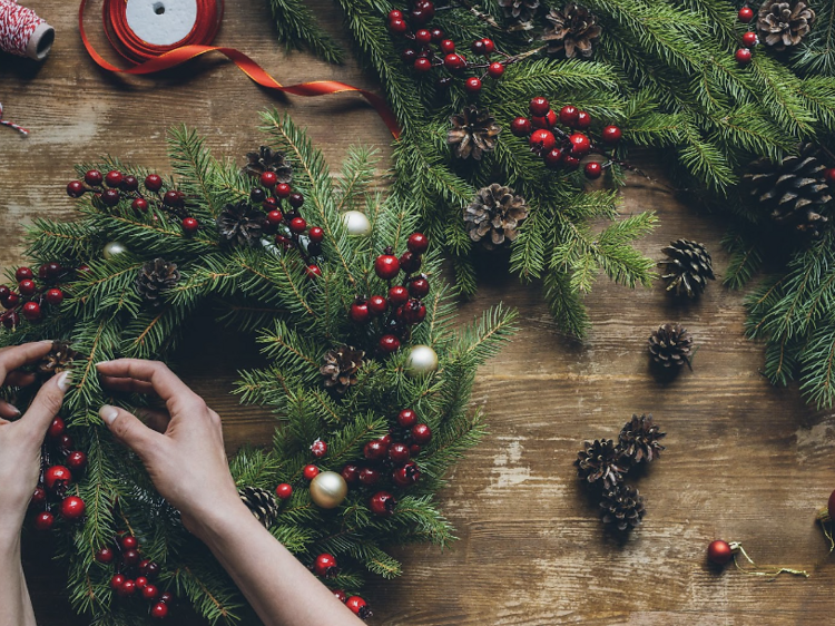 Seasonal Wreath Making Team Event