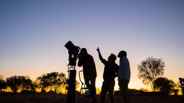 People stargazing