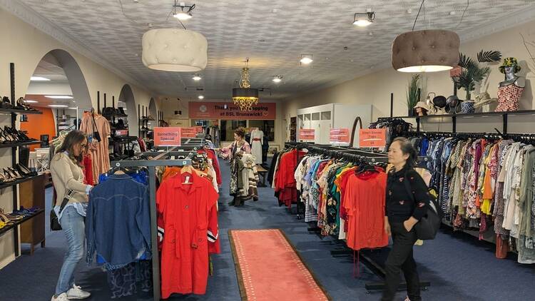 The interior of the Brotherhood of St Laurence op shop in Brunswick.