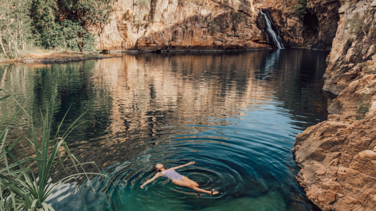 Take a crystal clear plunge at Maguk Gorge