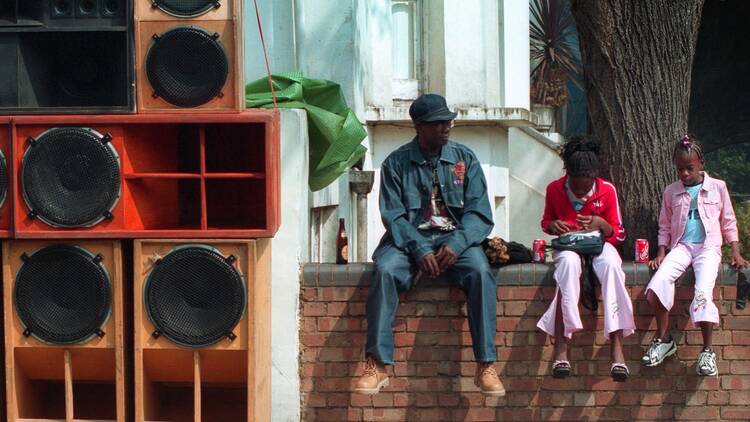 Notting Hill Carnival photograph in Beyond the Bassline exhibition