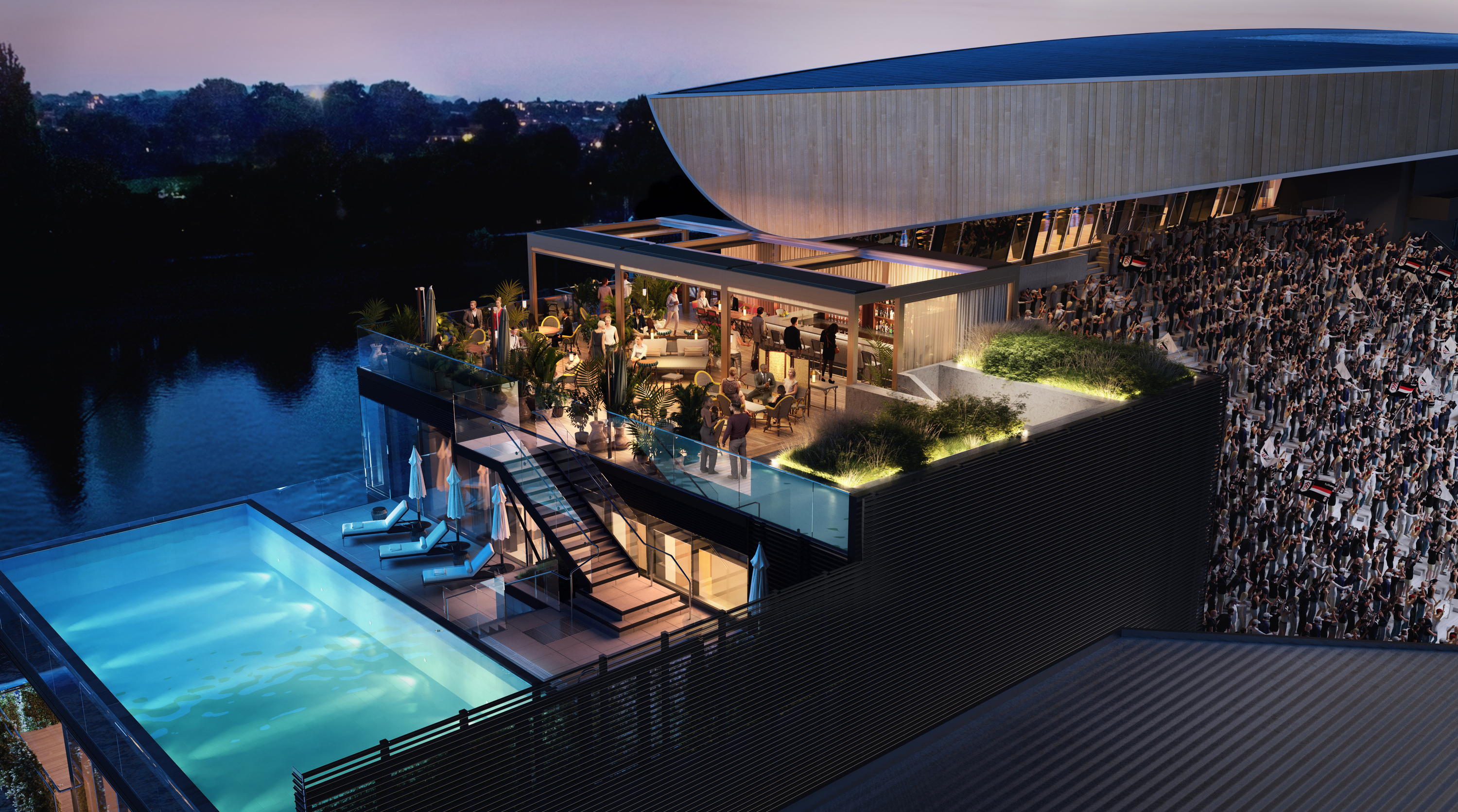 This London football stadium has a spectacular new stand – with a rooftop pool