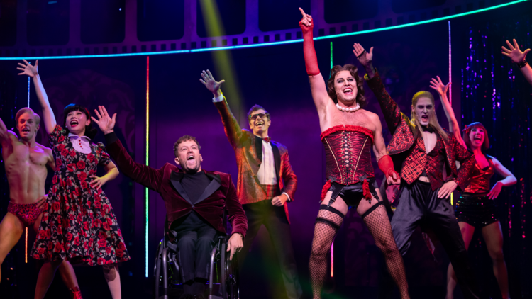 Dylan Alcott with the cast of Rocky Horror - Sydney 2024