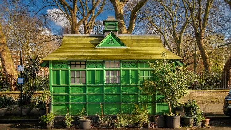 The picturesque green cabmen’s shelter on Wellington Place, St John’s Wood, NW8 has been listed at Grade II