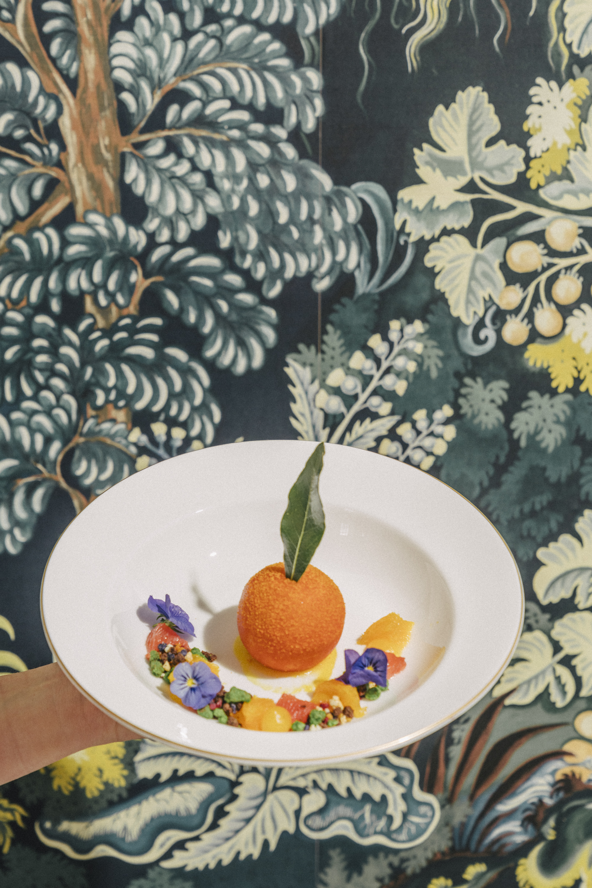 The Orangery’s iconic orange dish, made of sherbet 