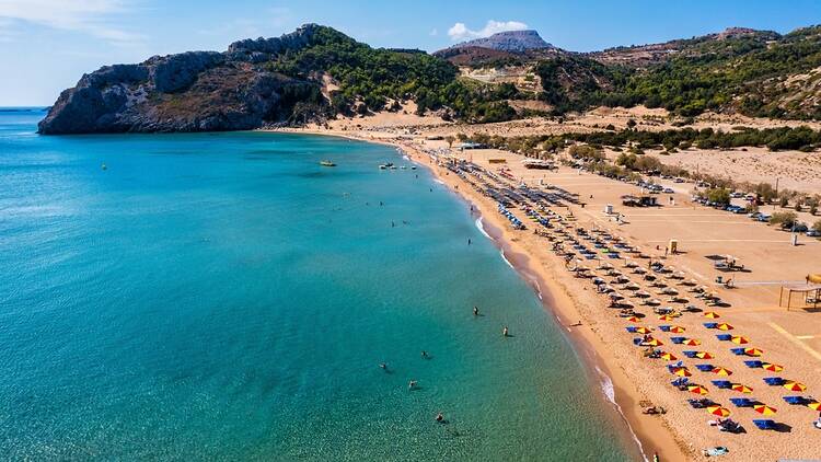 Tsampika Beach, Rhodes, Greece