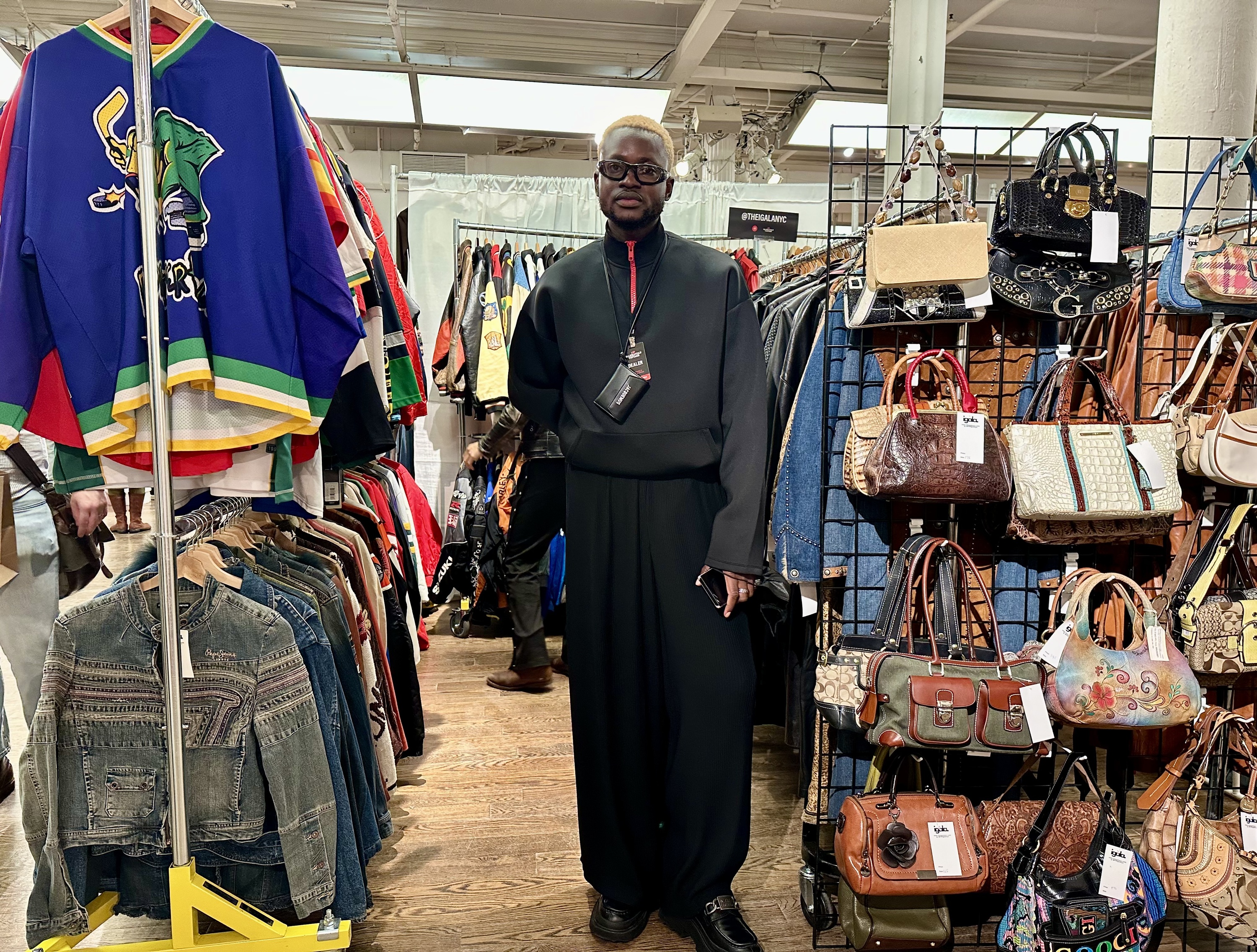  Tomide Moradeyo at his Manhattan Vintage booth.