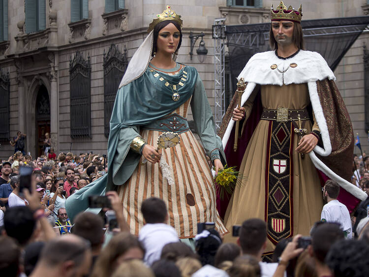 Més de 600 gegants de tot Catalunya desfilaran pels carrers de Barcelona