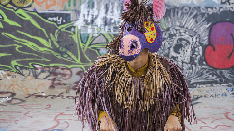Animales en Carnaval en en el Parque Cultural Urbano en Chapultepec