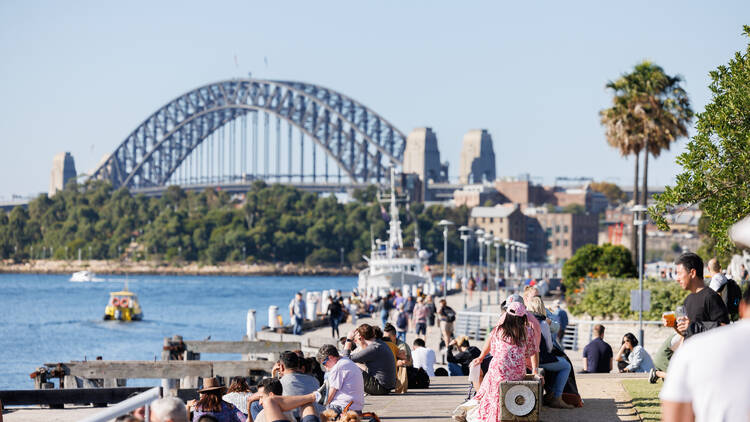 Festival goers at Pyrmont Festival