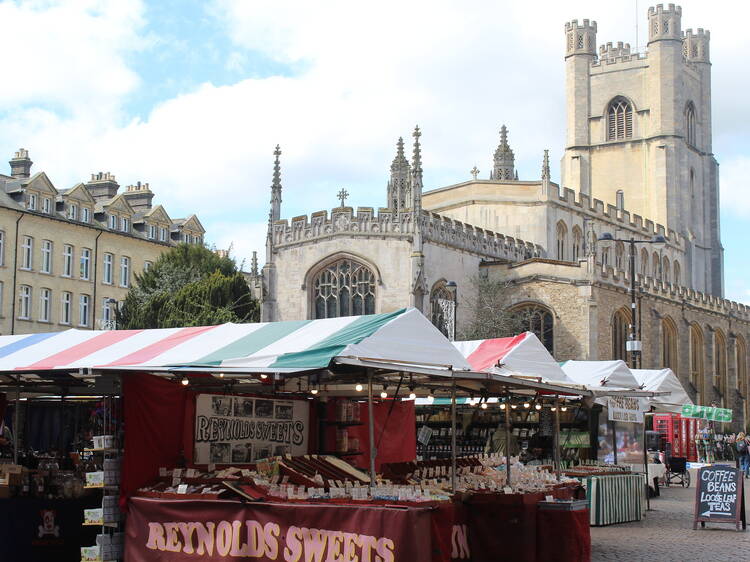 Browse the ever-changing market stalls