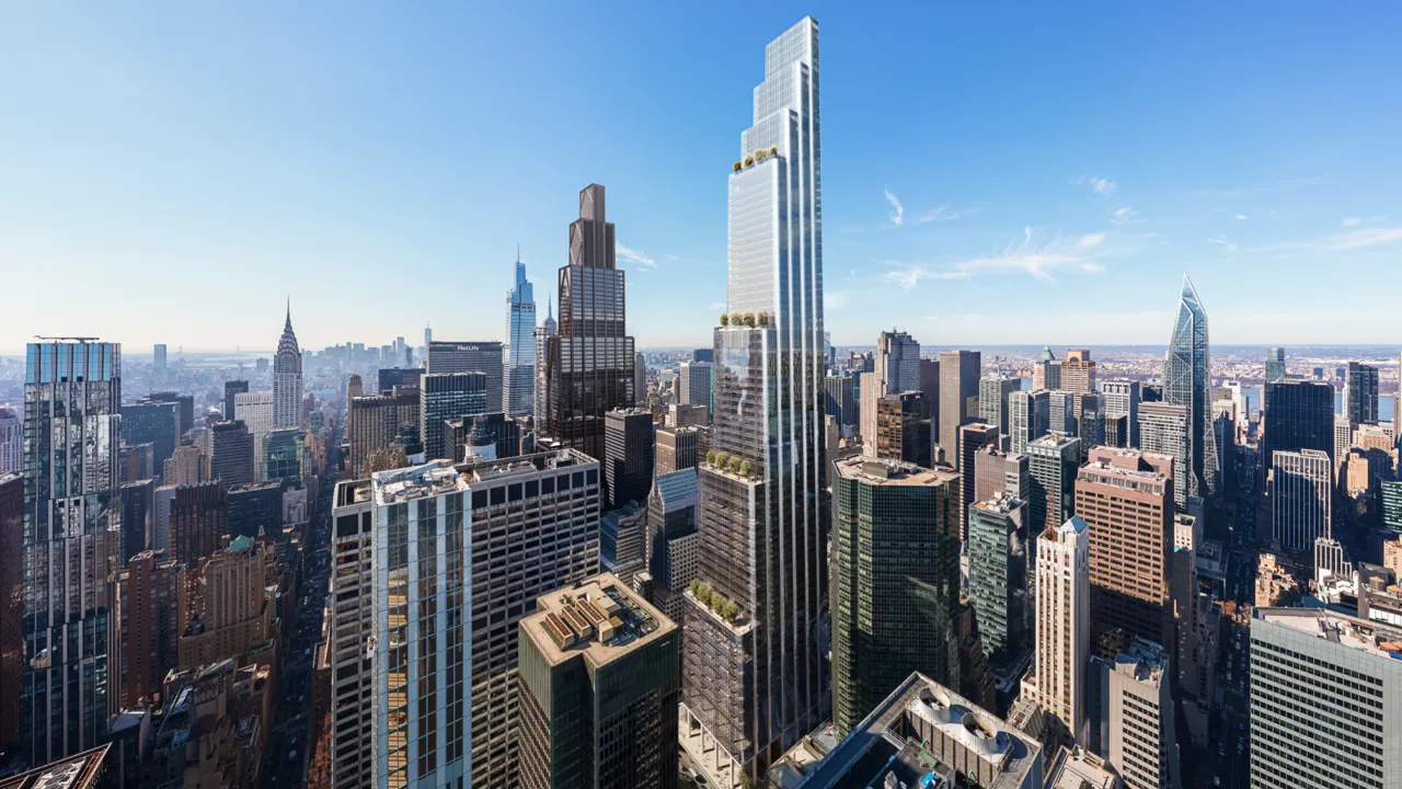 rendering of a tall building