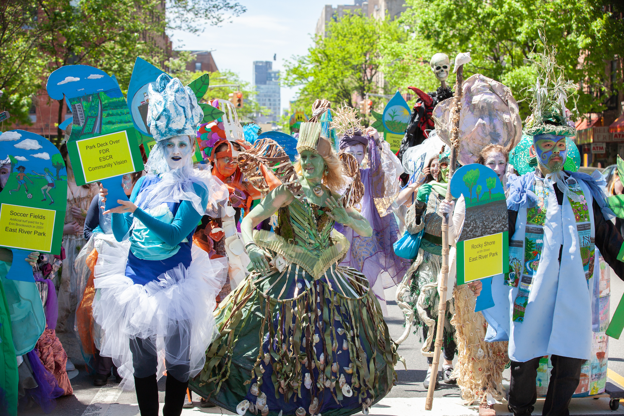 Giant puppets will parade through NYC to celebrate climate solutions