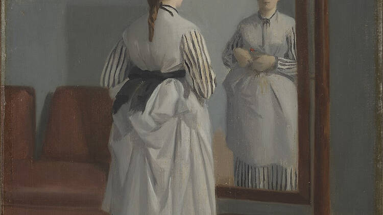 Eva Gonzalès  La Psyché (The Full-length Mirror), about 1869-70 © The National Gallery, London