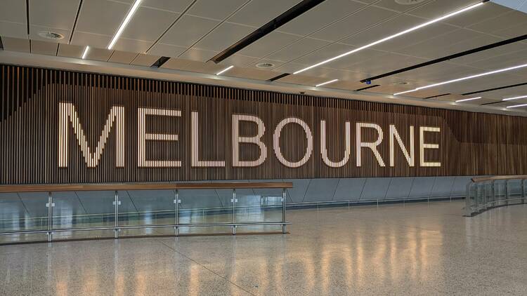 Melbourne Airport terminal two arrivals.