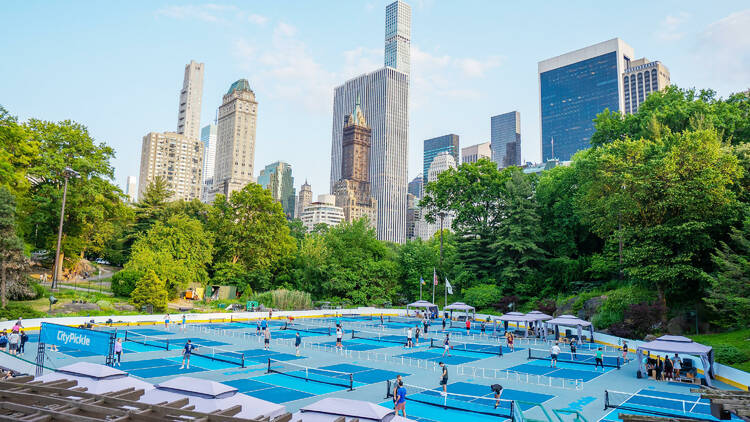 Play pickleball at Central Park's Wollman Rink