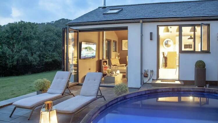 A contemporary refurbished barn in Wells, Somerset