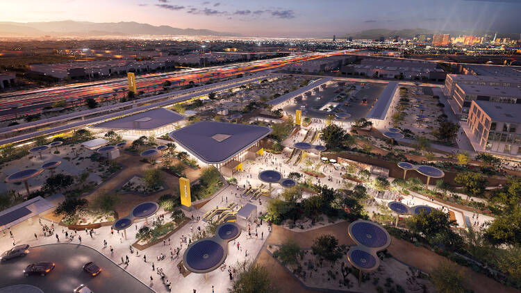 Las Vegas train station rendering