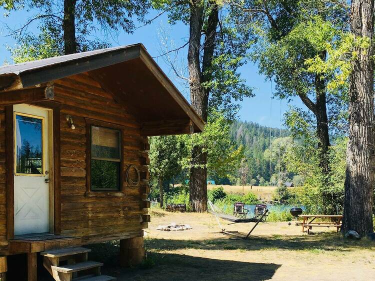 The cabin from the early 1900s in Irwin, ID