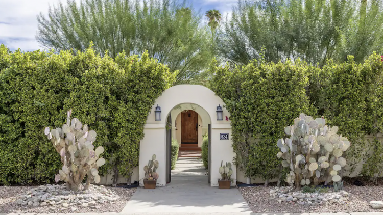 The colonial-style Spanish rental near downtown Palm Springs