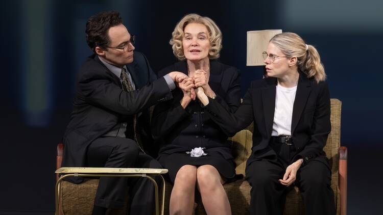 Jim Parsons, Jessica Lange and Celia Keenan-Bolger in Mother Play: A Play in Five Evictions